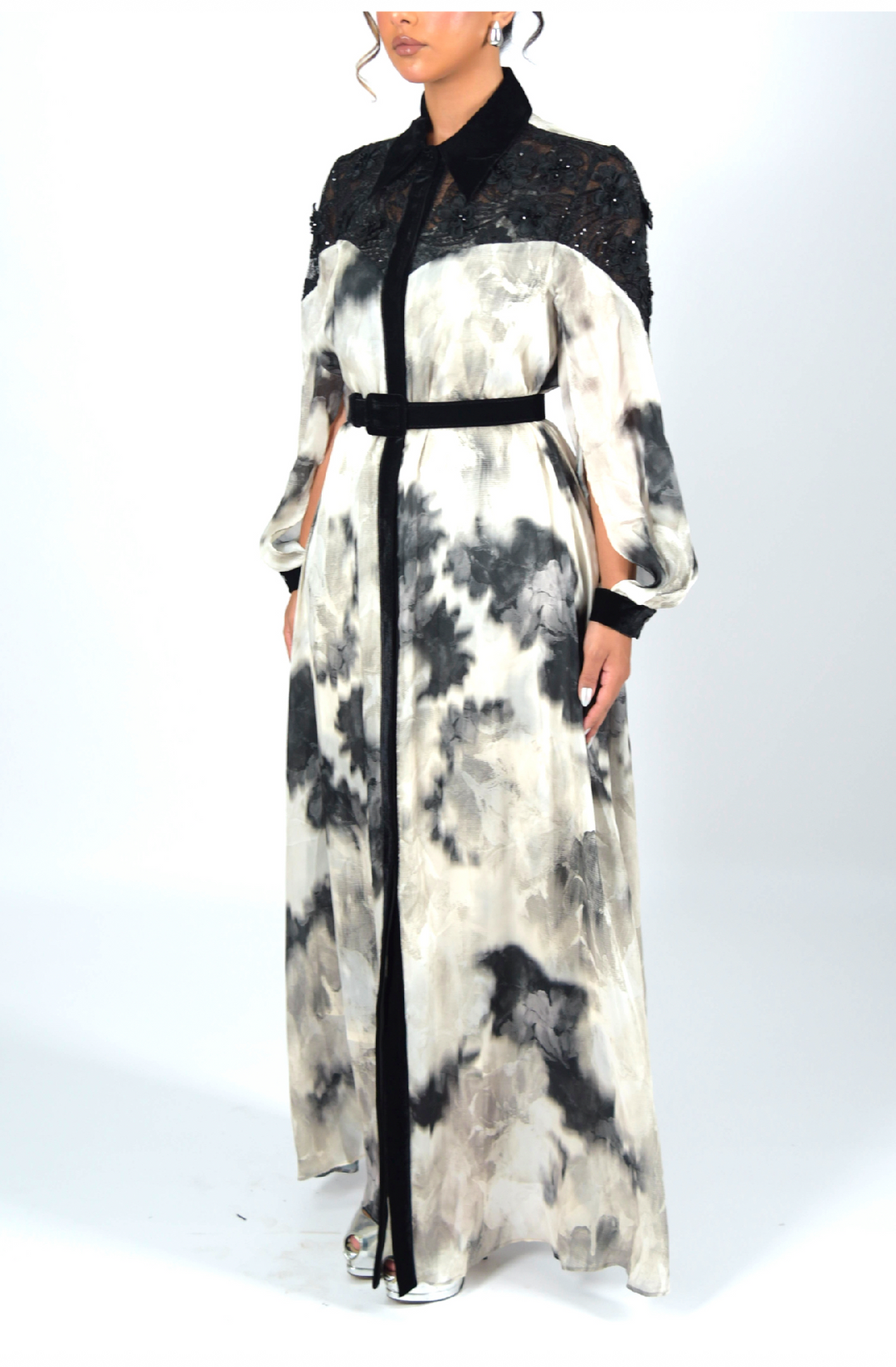 Printed Flared Maxi Dress